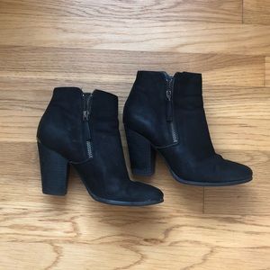 Black Leather Ankle Boots